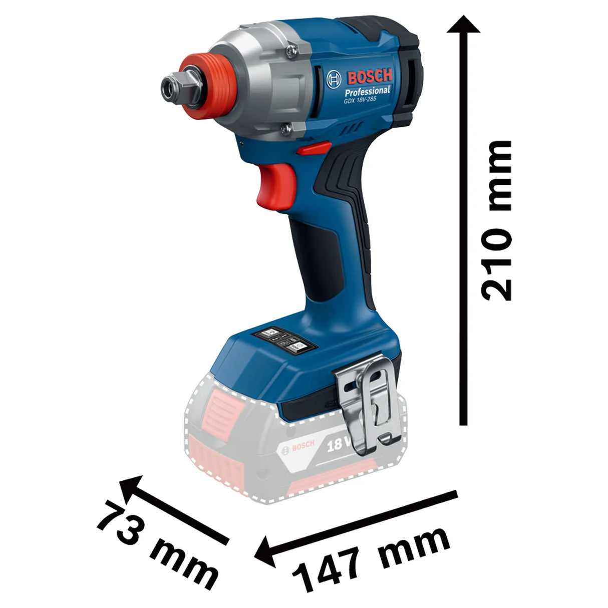 Avvitatore a impulsi Bosch GDX 18V-285 PRO 18V 4Ah