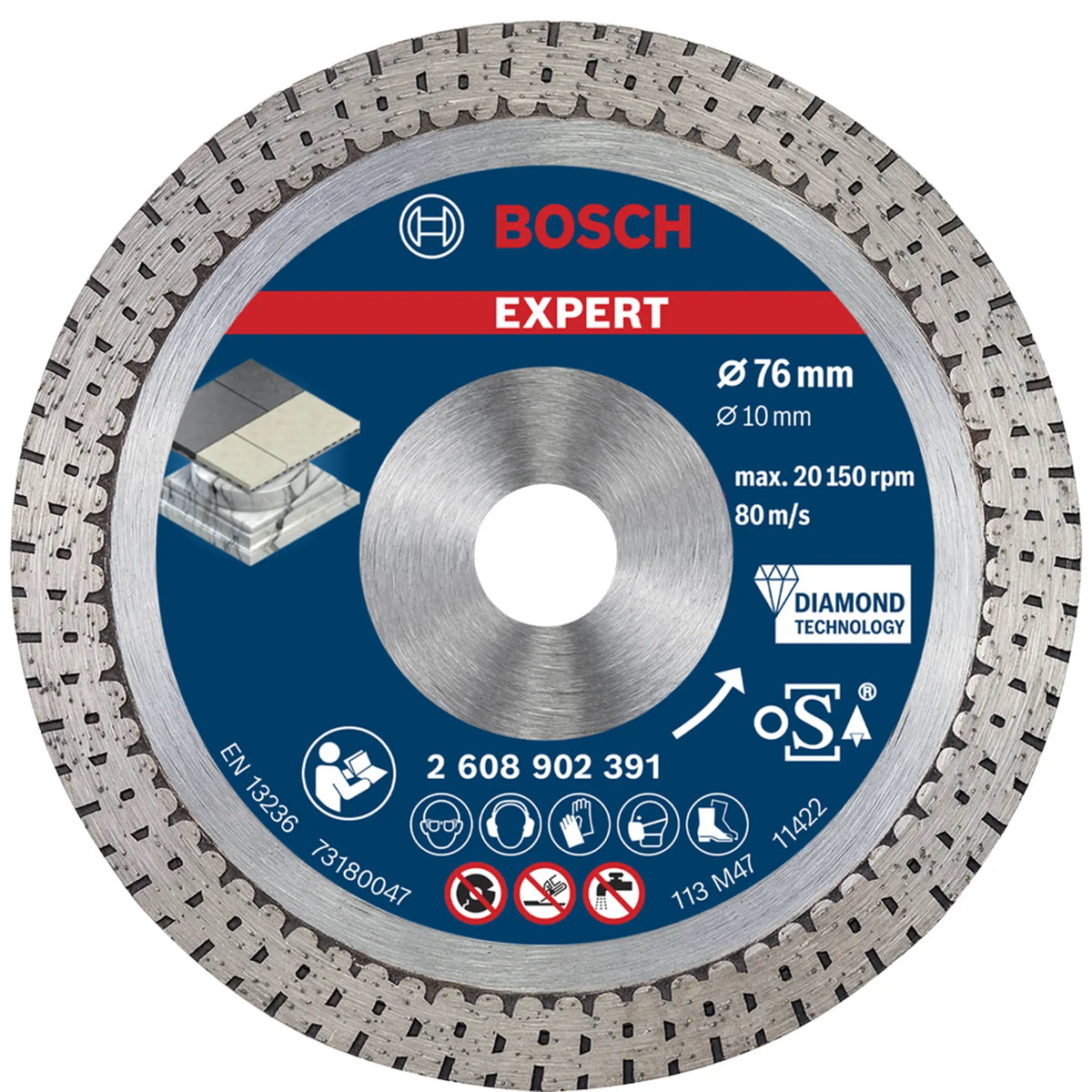 Disco Diamantato Bosch Expert Hard Ceramic 76mm
