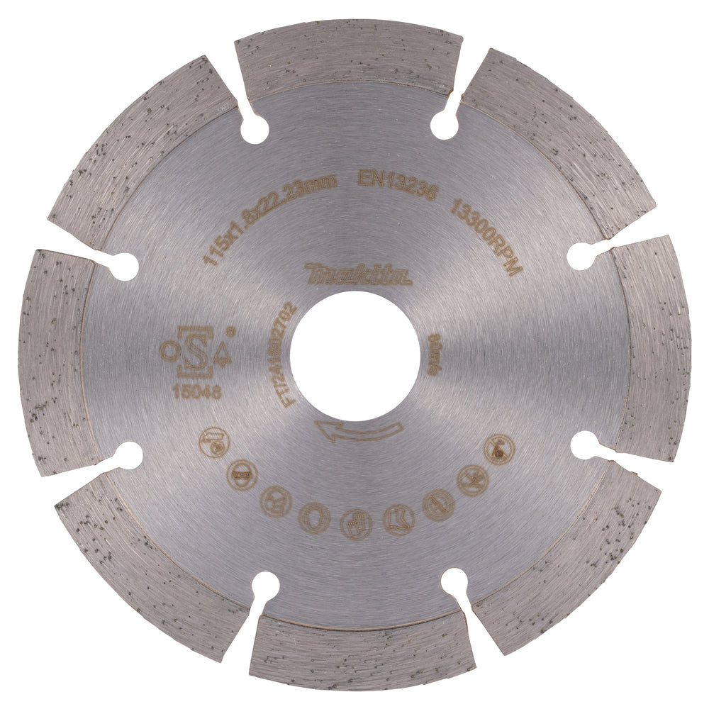 D-80070 - Segmentowana tarcza diamentowa Makita D-80070 115 mm - Zdjęcie 3