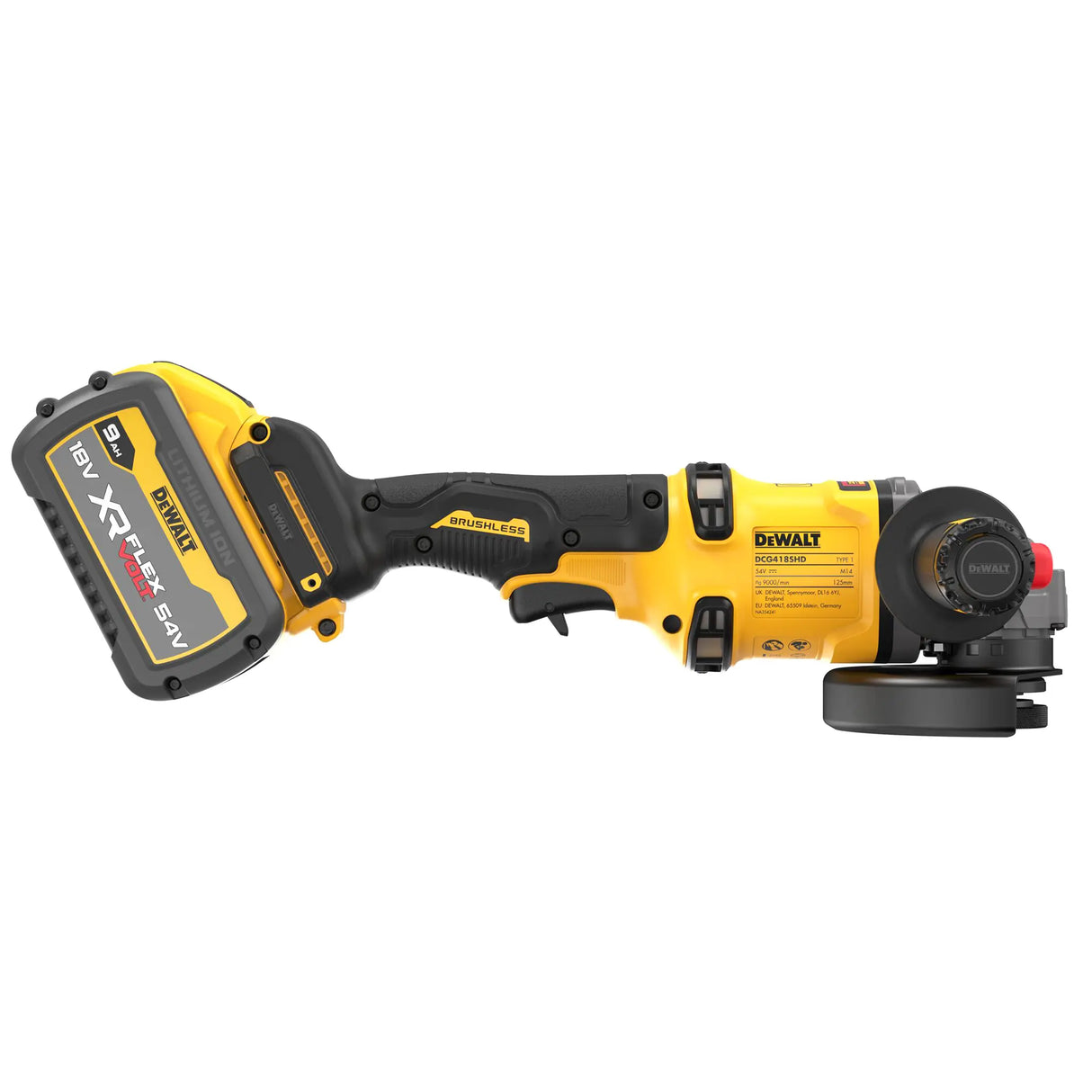 Smerigliatrice Dewalt DCG418SHDX2-QW 54V 9Ah