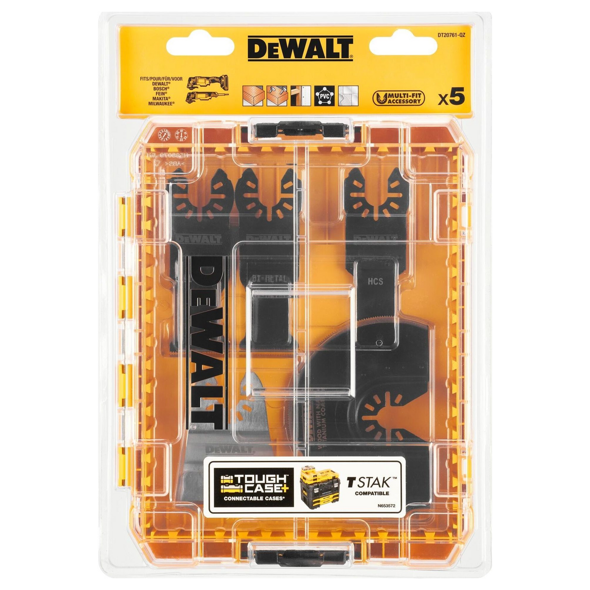 DT20761-QZ – Zestaw akcesoriów wielofunkcyjnych Dewalt DT20761-QZ, 5 elementów – Zdjęcie 3