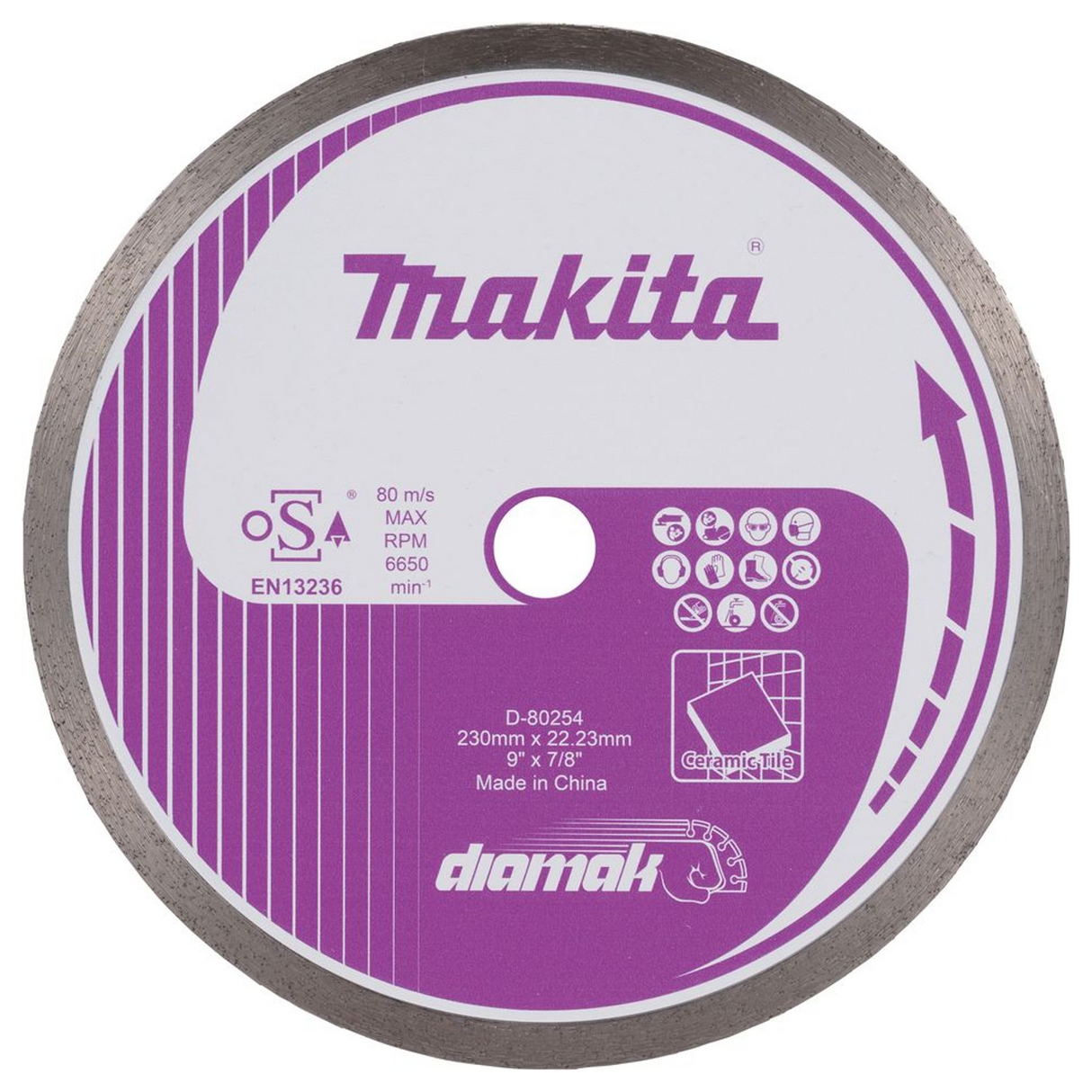 D-80254 - Makita D-80254 230 mm Tarcza diamentowa z koroną ciągłą - Zdjęcie 2