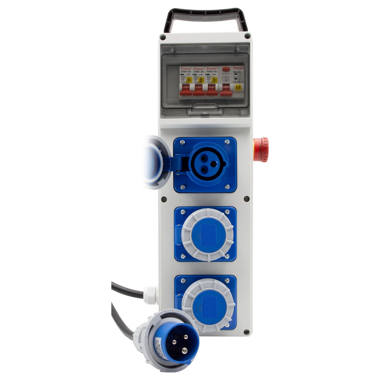 1154857210 - Brennenstuhl BSV 4 ITRE1 EMO RCD 30mA 3x CEE 230V/16A IP67 Rozdzielacz zasilania - Zdjęcie 3