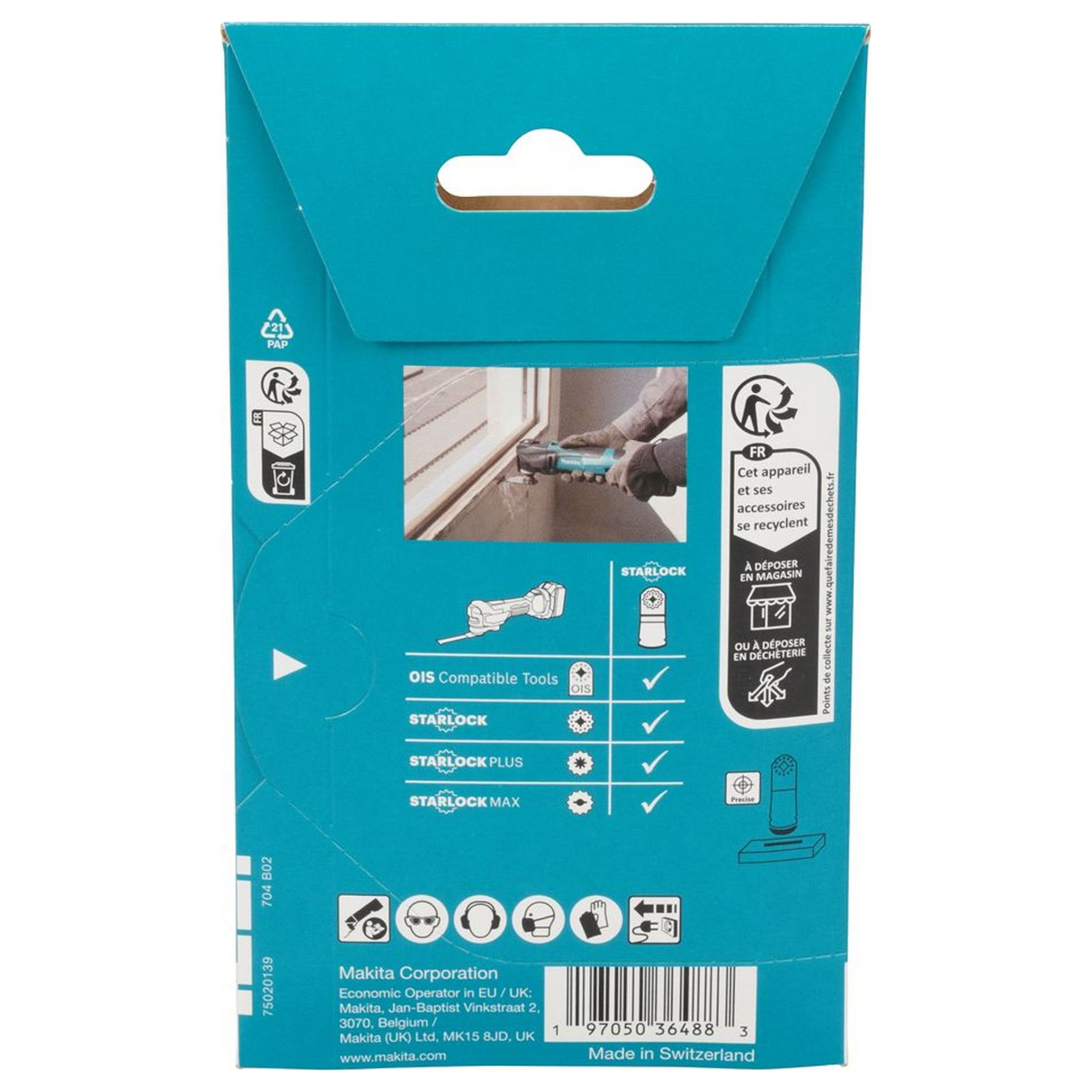E-25448 - Brzeszczot BiM Starlock 45 mm Makita E-25448 do drewna i metalu - Zdjęcie 4
