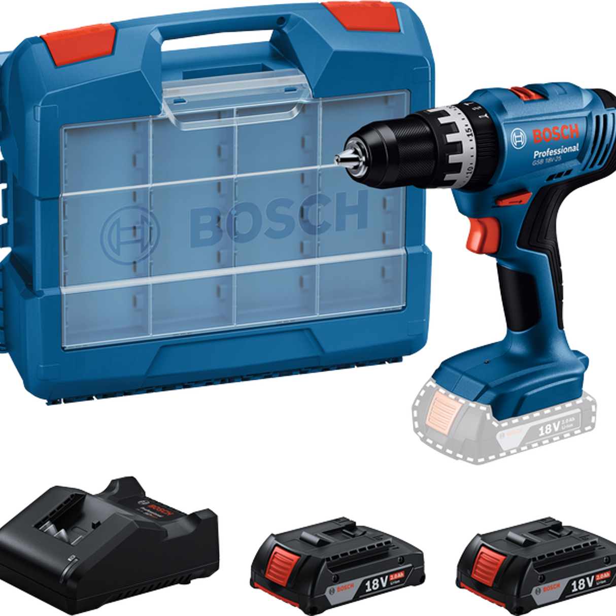06019K9304 - Wiertarko-wkrętarka akumulatorowa Bosch GSB 18V-25 PRO 18 V - Zdjęcie 18