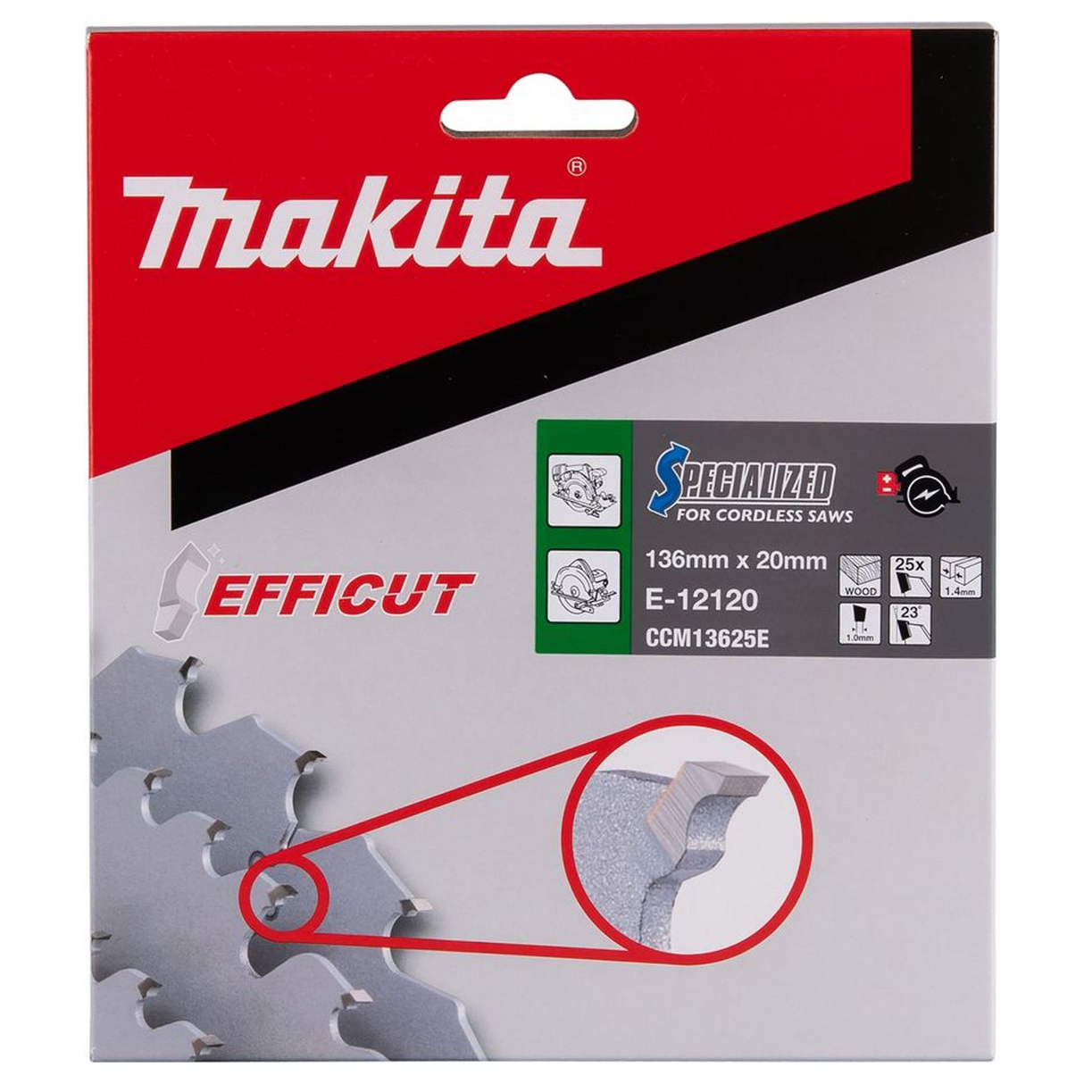 E-12120 - Tarcza piły tarczowej Makita Efficut E-12120 136 mm 25 zębów - Zdjęcie 4