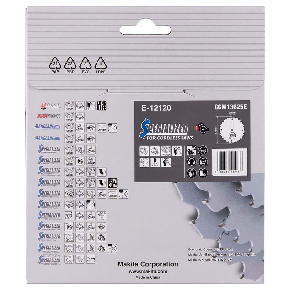 E-12120 - Tarcza piły tarczowej Makita Efficut E-12120 136 mm 25 zębów - Zdjęcie 5