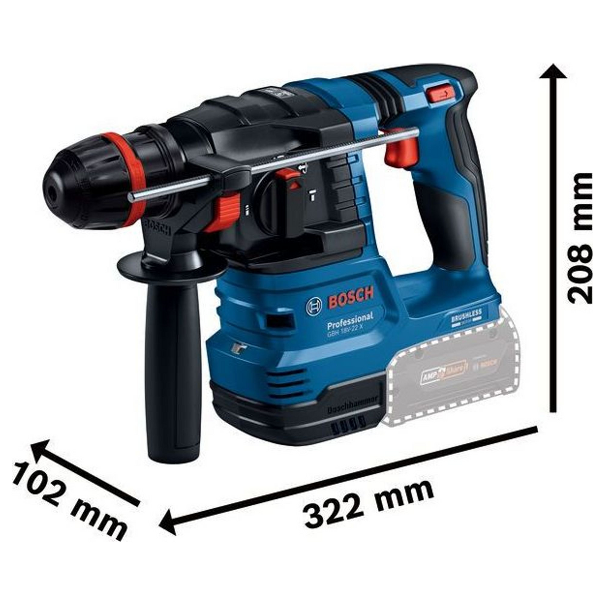 0611924101 - Wiertarko-wkrętarka udarowa Bosch GBH 18V-22 X PRO 18V - Zdjęcie 24