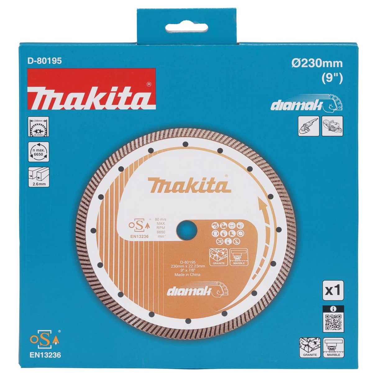 D-80195 - Tarcza diamentowa Makita D-80195 230 mm - Zdjęcie 4