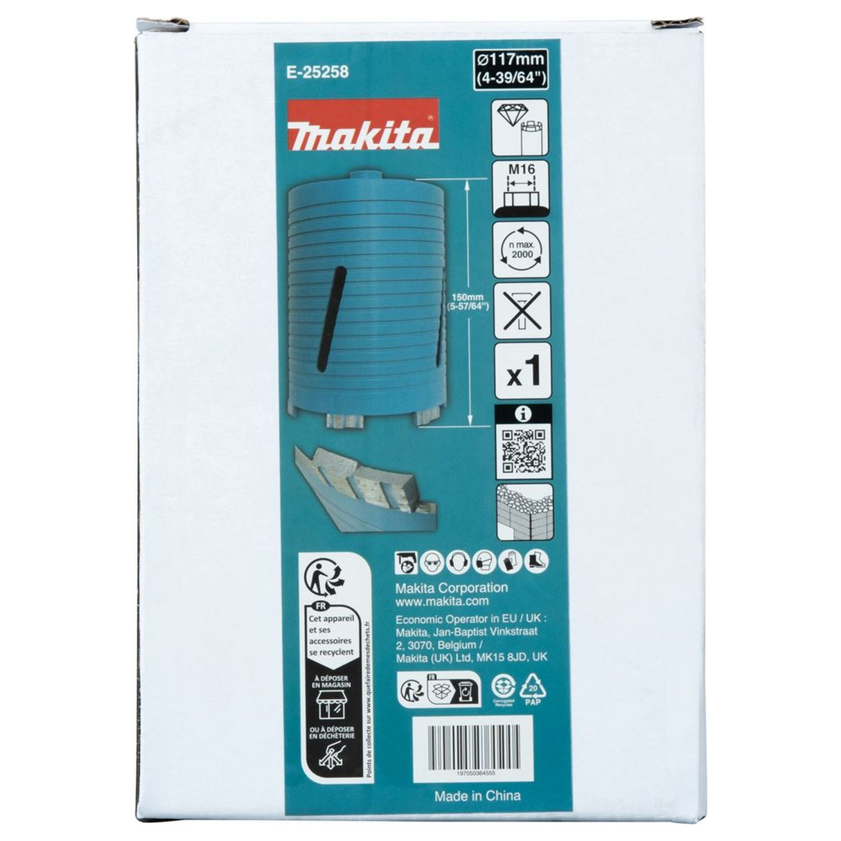 E-25258 - Makita E-25258 117mm M16 Diamentowa Korona - Zdjęcie 5