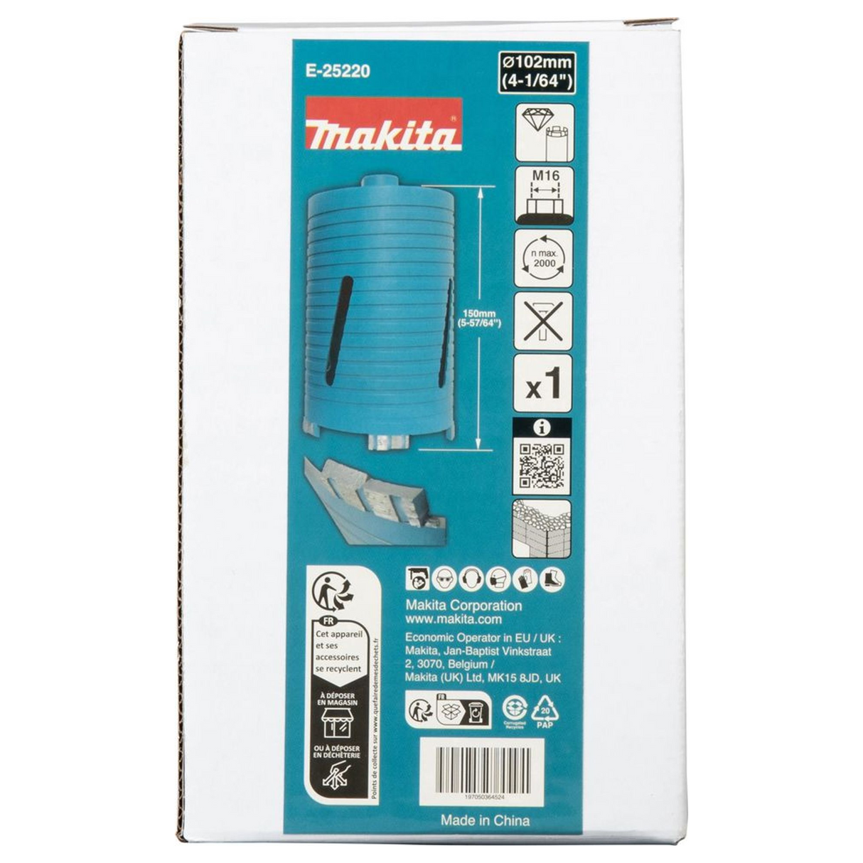 E-25220 - Wiertło diamentowe do wiercenia na sucho Makita E-25220 102 mm M16 - Zdjęcie 5