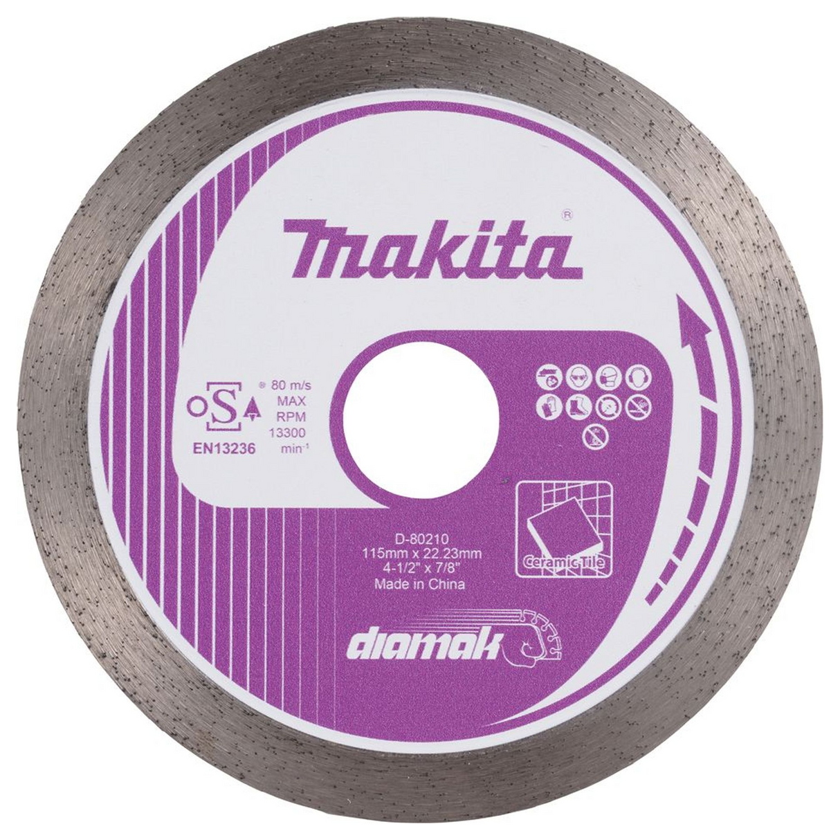 D-80210 - Tarcza diamentowa Makita D-80210 115 mm z koroną ciągłą - Zdjęcie 2