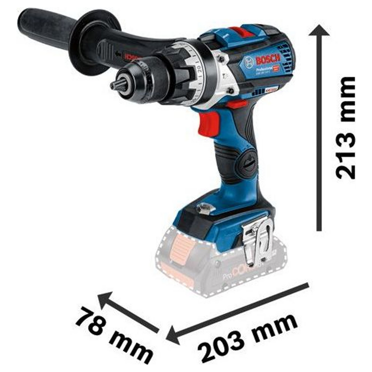 06019G030B - Wiertarko-wkrętarka akumulatorowa Bosch GSB 18V-110 C PRO 18 V - Zdjęcie 20