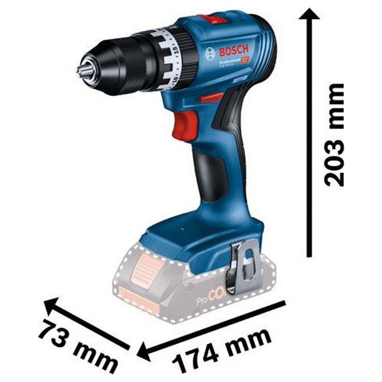 06019K3302 - Wiertarko-wkrętarka akumulatorowa Bosch GSB 18V-45 PRO 18 V 2 Ah - Zdjęcie 24