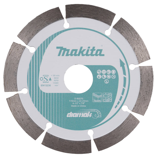 D-80070 - Segmentowana tarcza diamentowa Makita D-80070 115 mm - Zdjęcie 2