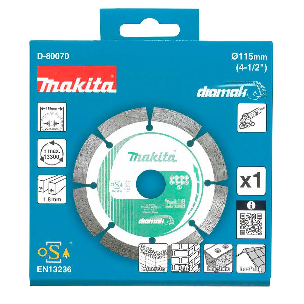D-80070 - Segmentowana tarcza diamentowa Makita D-80070 115 mm - Zdjęcie 4