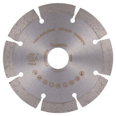 D-80070 - Segmentowana tarcza diamentowa Makita D-80070 115 mm - Zdjęcie 3