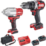 Combo Kit Flex Avvitatore e Avvitatore a Impulsi 18V 5Ah
