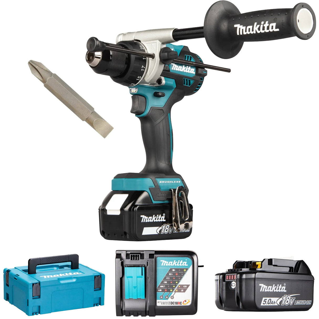 Trapano Avvitatore Makita DHP492RTJ 18V 5Ah