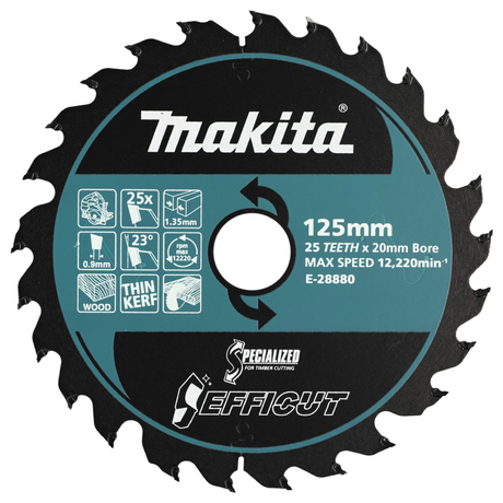 E-28880 - Ostrze Efficut TCT Makita E-28880 125x20mm 25T - Zdjęcie 2