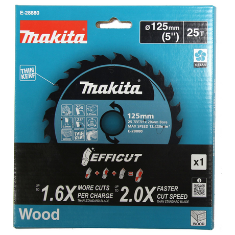 E-28880 - Ostrze Efficut TCT Makita E-28880 125x20mm 25T - Zdjęcie 3