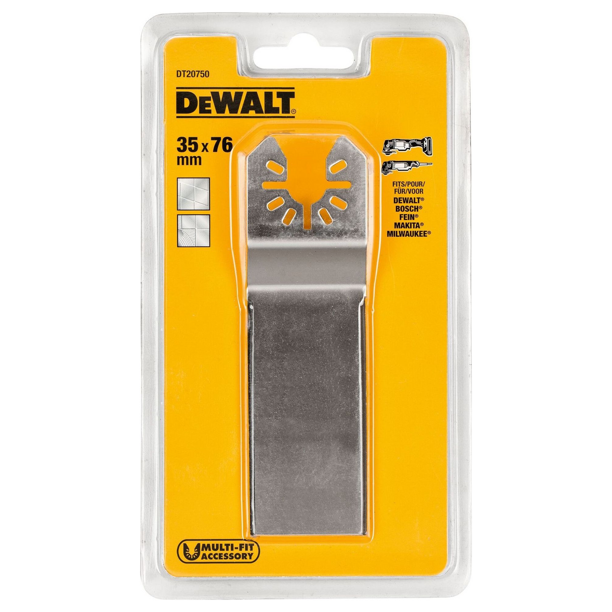 DT20750-QZ – Prostokątne ostrze skrobaka Dewalt DT20750-QZ – Zdjęcie 2