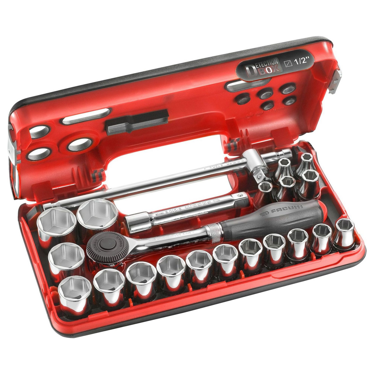 S.360DBOX4PB - Zestaw nasadek 1/2" z grzechotką Facom S.360DBOX4PB (22 szt.)