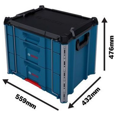 1600A037E3 - System transportu szuflad Bosch L-BOXX Contractor z 3 szufladami - Zdjęcie 9