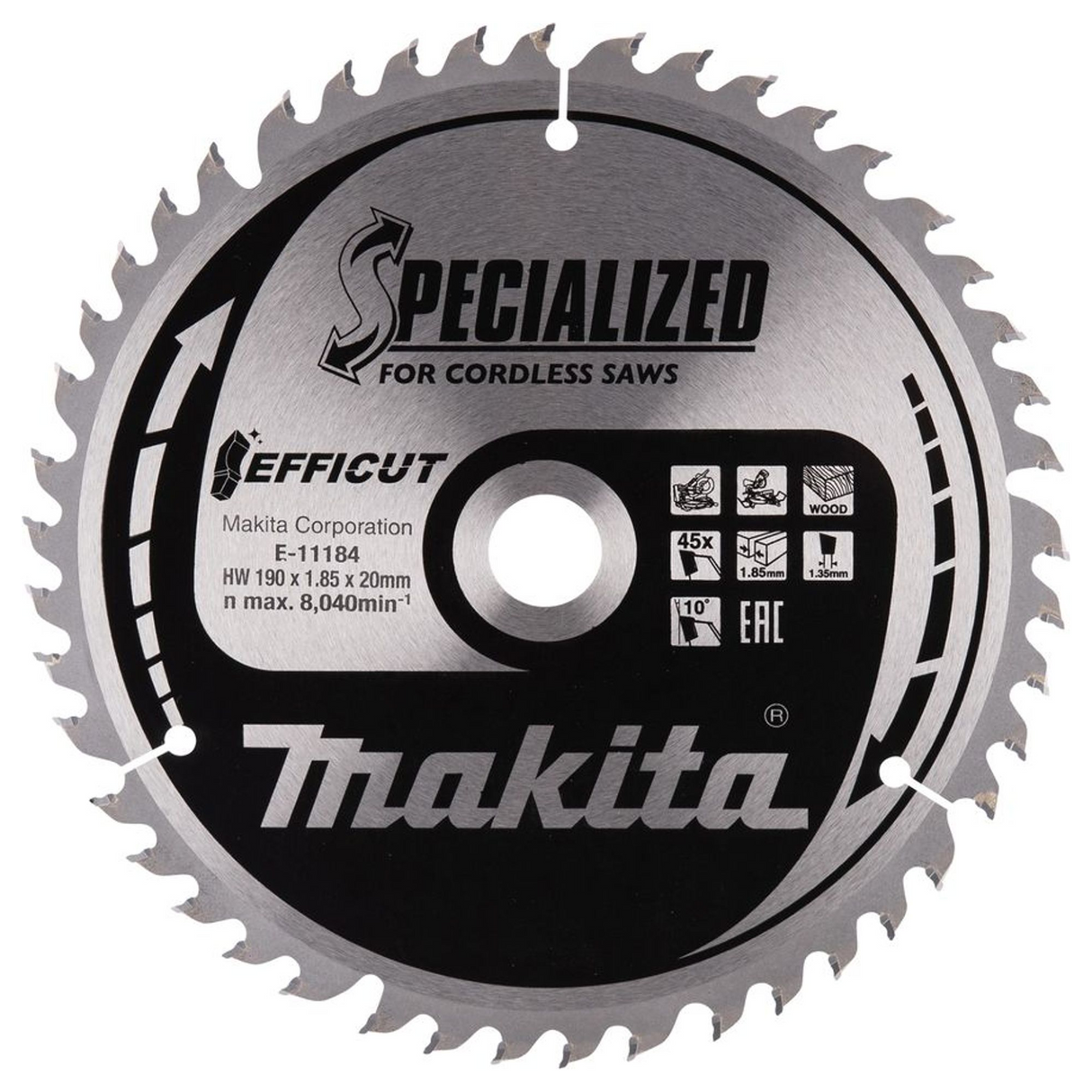 E-11184 - Makita E-11184 EFFICUT Brzeszczot 190/20 45 zębów - Zdjęcie 2