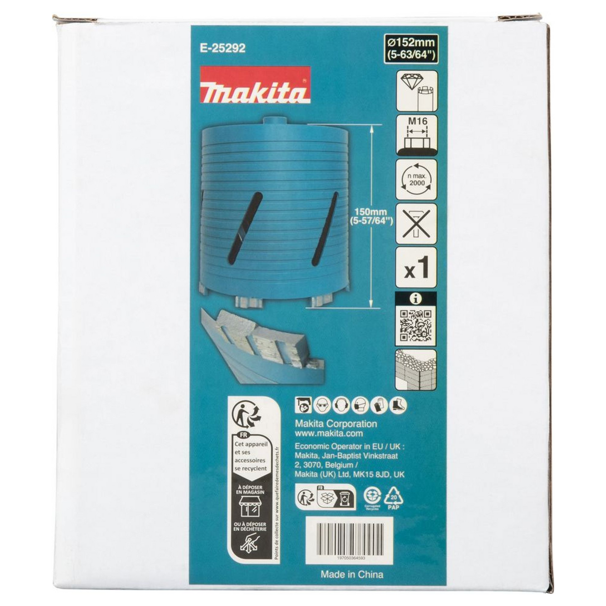 E-25292 - Makita E-25292 152mm M16 Diamond Crown - Zdjęcie 5
