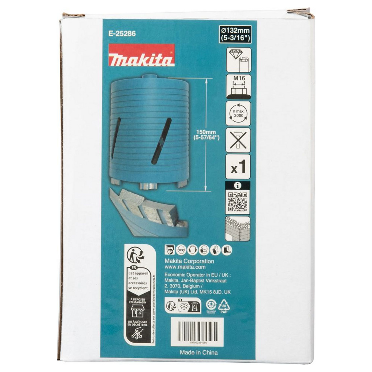 E-25286 - Makita E-25286 132 mm M16 Diamentowe wiertło rdzeniowe do pracy na sucho - Zdjęcie 5