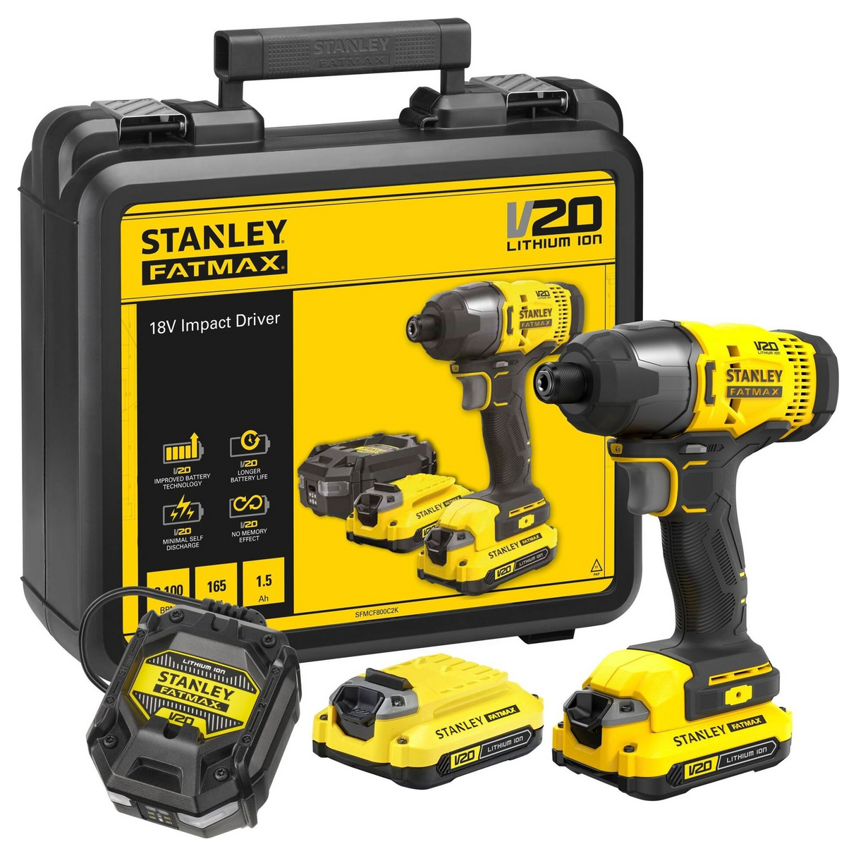SFMCF800C2K-QW - Klucz udarowy Stanley FatMax SFMCF800C2K-QW 18 V 1,5 Ah