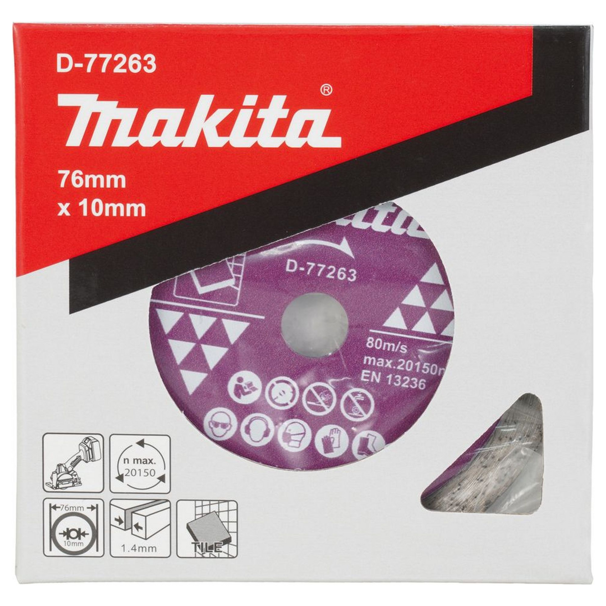 D-77263 - Disco Diamantato Makita D-77263 per Piastrelle 76mm - Immagine 5