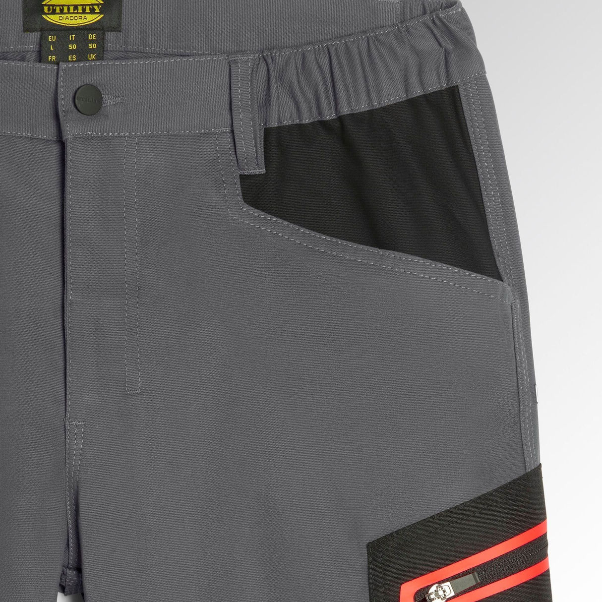 702.183064-75070- - Spodnie robocze Diadora Utility Pant Stretch Performance 2.0 w kolorze stalowoszarym - Zdjęcie 5