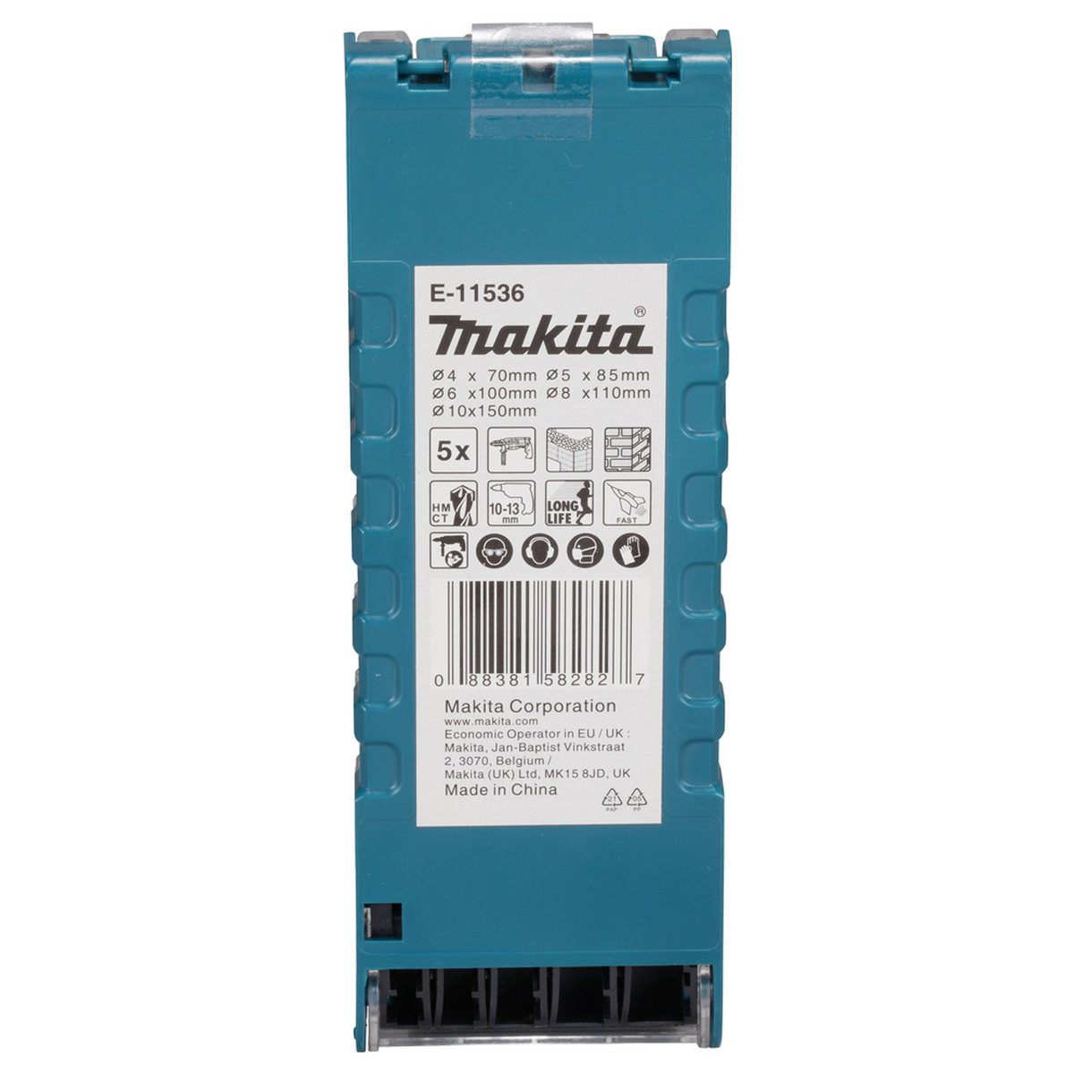 E-11536 – Zestaw 5 wierteł murarskich TCT Makita E-11536 z trzpieniem cylindrycznym – Zdjęcie 6