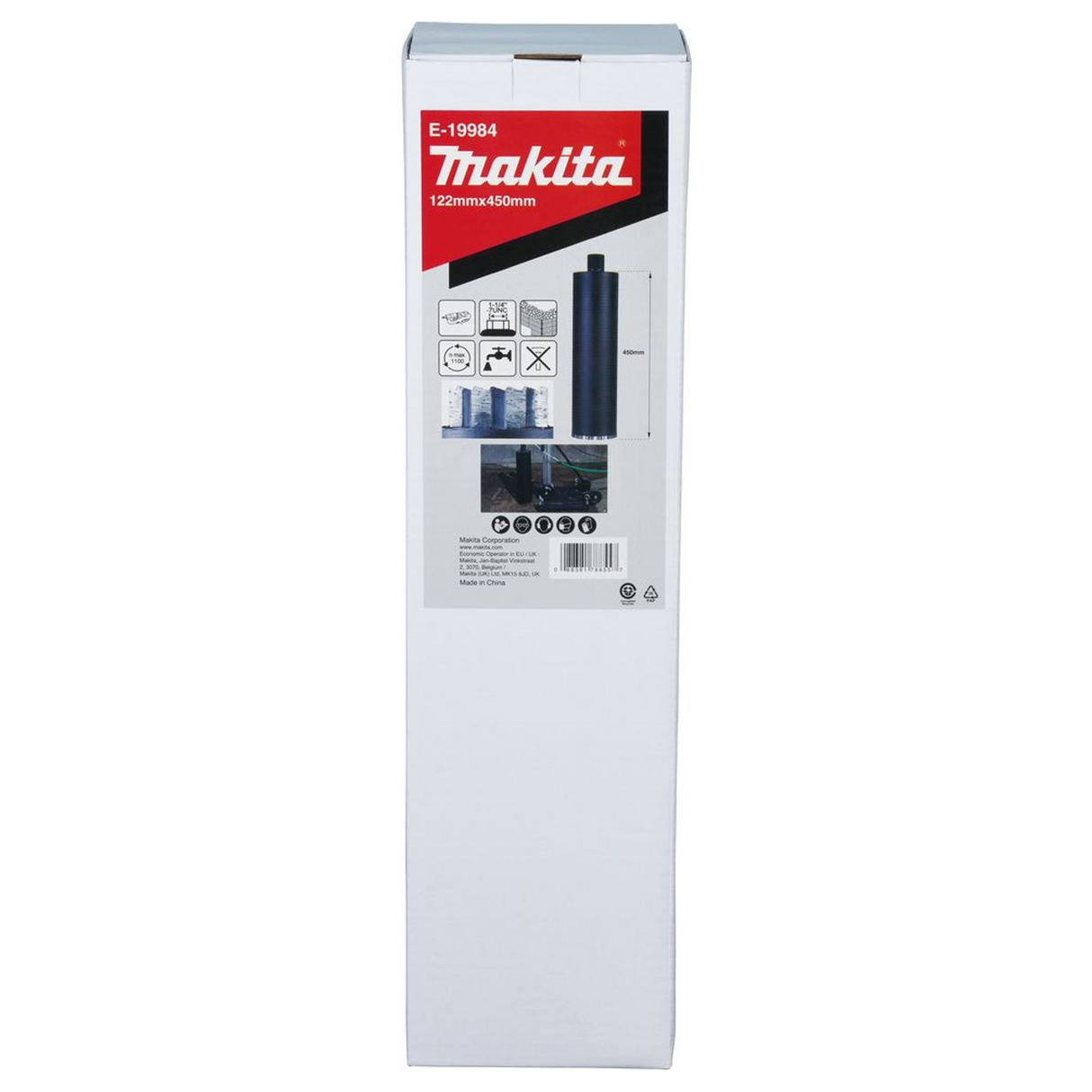 E-19984 - Makita E-19984 122x450mm Wet 1-1/4"UNC Diamond Crown - Zdjęcie 6