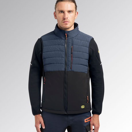 702.181812-C4725 - Diadora Utility Padded Vest Oslo Hybrid Work Vest Black/Deep Blue - Zdjęcie 2