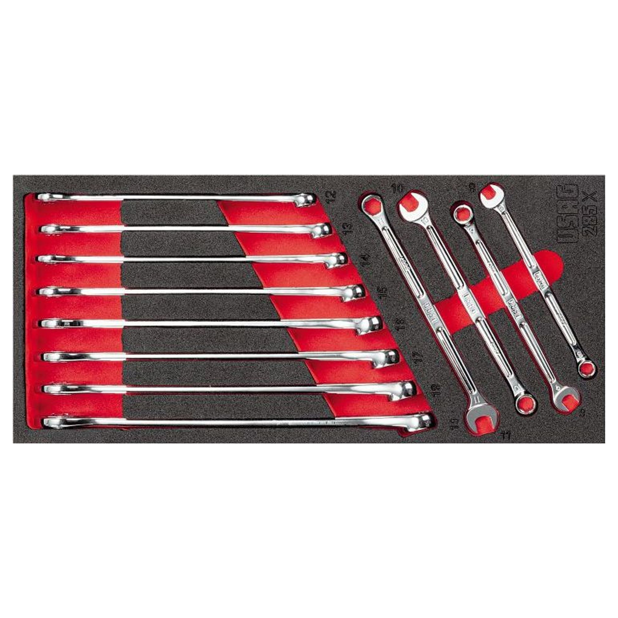 U05191063 - USAG 519 M 285X Dwukolorowy moduł gąbkowy z 12 kluczami płasko-oczkowymi