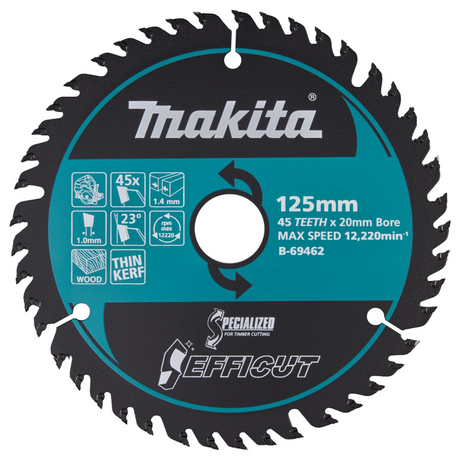 B-69462 - Brzeszczot Efficut TCT Makita B-69462 125x20mm 45 zębów - Zdjęcie 2