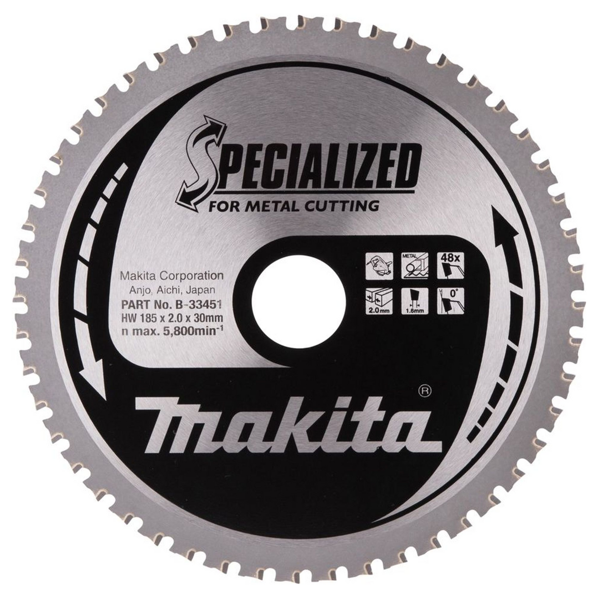 B-33451 - Specjalistyczne ostrze TCT Makita B-33451 185x30mm 48T - Zdjęcie 2