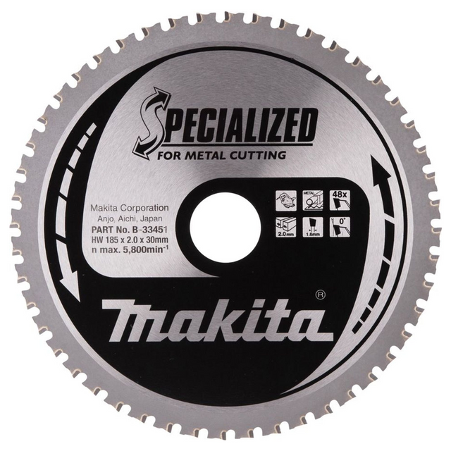 B-33451 - Specjalistyczne ostrze TCT Makita B-33451 185x30mm 48T - Zdjęcie 2