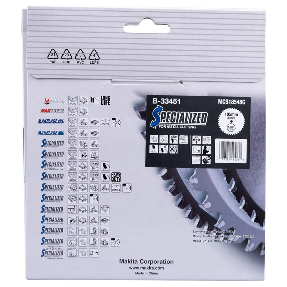 B-33451 - Specjalistyczne ostrze TCT Makita B-33451 185x30mm 48T - Zdjęcie 5