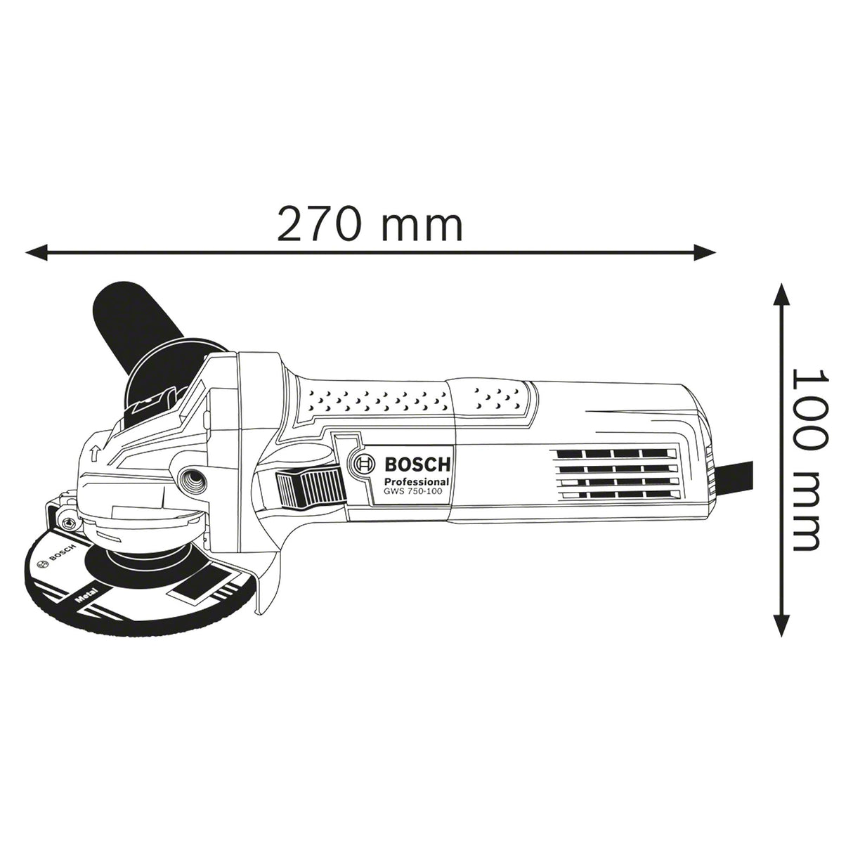 Smerigliatrice Bosch GWS 750 750W